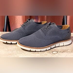 Men's Navy Knit Casual Shoes